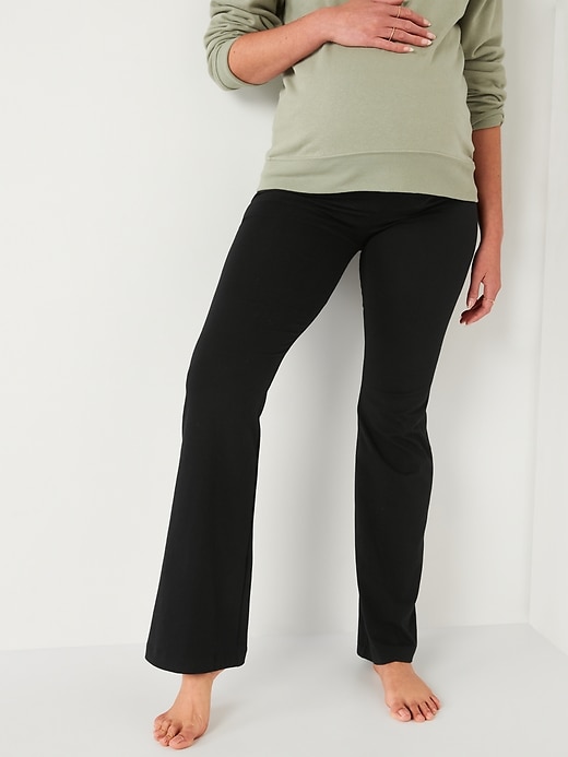 Image number 1 showing, Maternity Full Panel Flare Leggings
