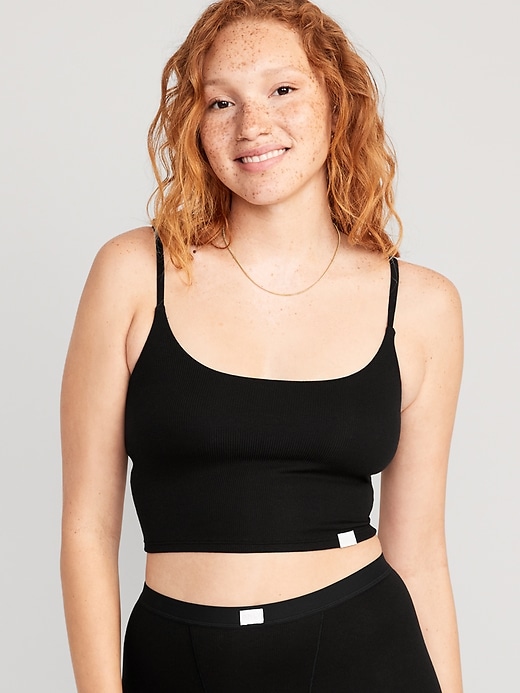 View large product image 1 of 7. Rib-Knit Brami Top