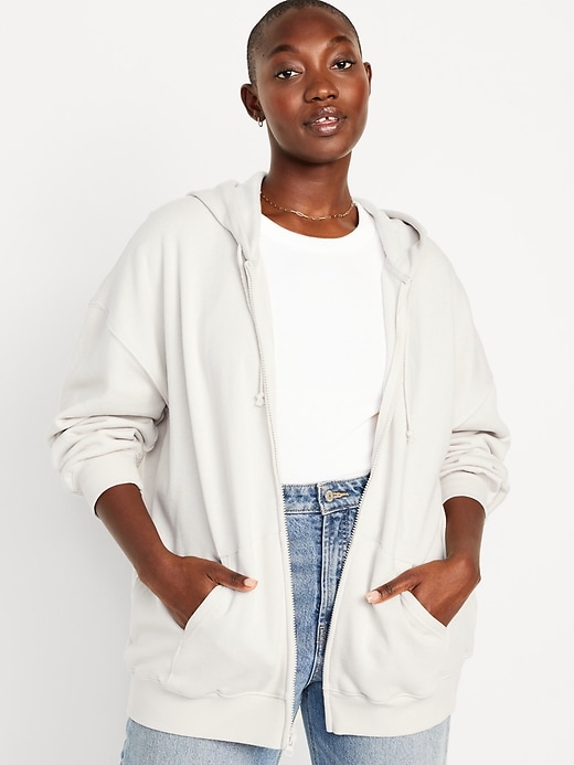 Image number 5 showing, SoComfy Oversized Zip Hoodie Sweatshirt