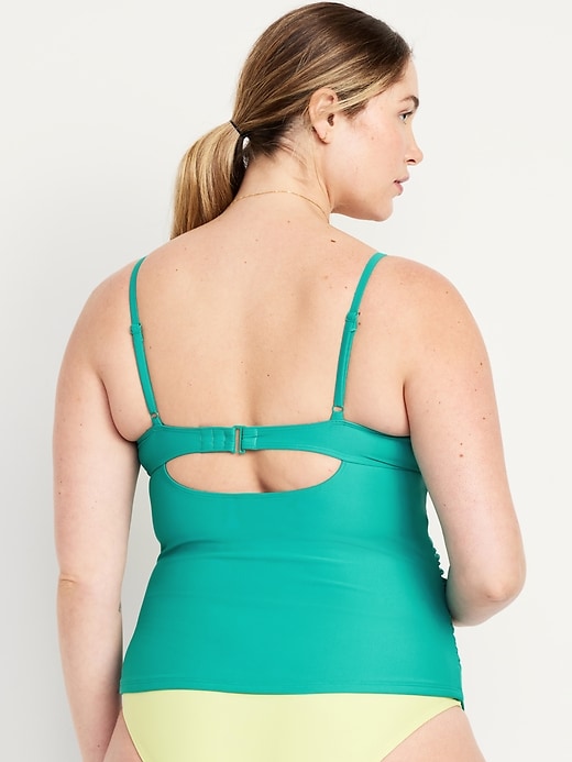 Image number 2 showing, Maternity Twist-Front Nursing Tankini Swim Top