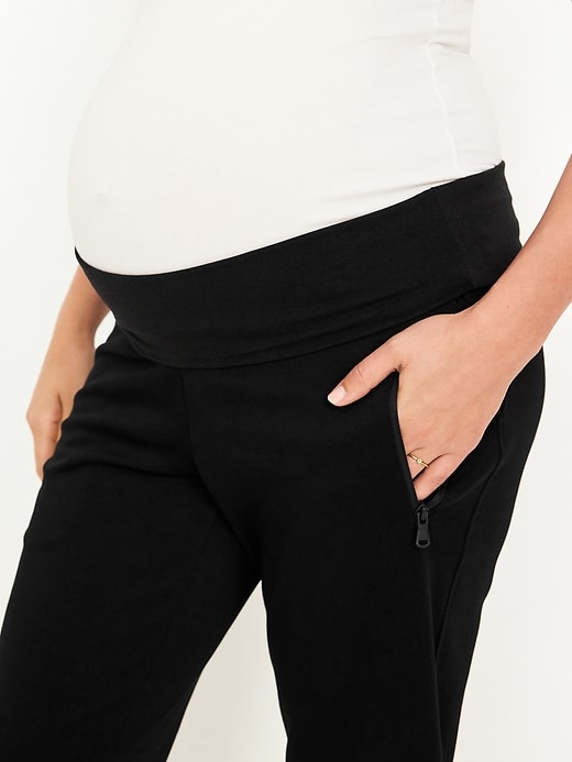 Image number 5 showing, Maternity Dynamic Fleece Rollover Waist Joggers