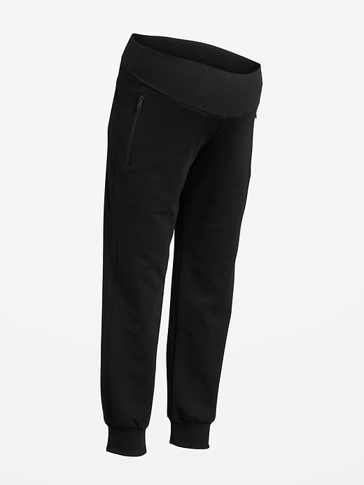 Image number 4 showing, Maternity Dynamic Fleece Rollover Waist Joggers