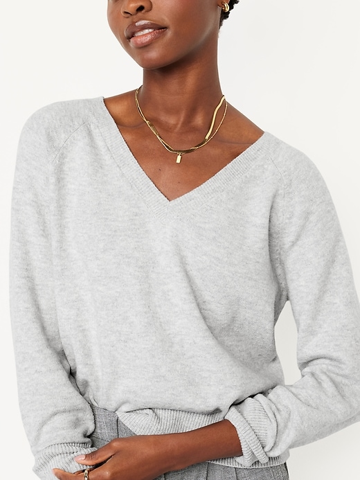 Image number 5 showing, SoSoft Loose V-Neck Sweater