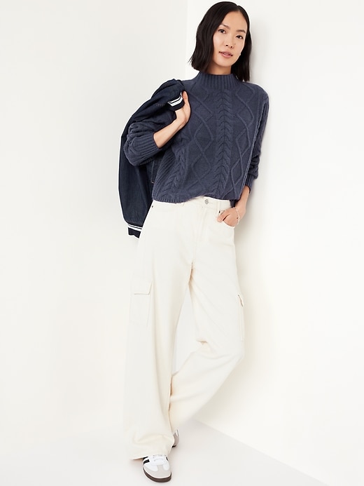Image number 3 showing, SoSoft Cropped Cable-Knit Sweater
