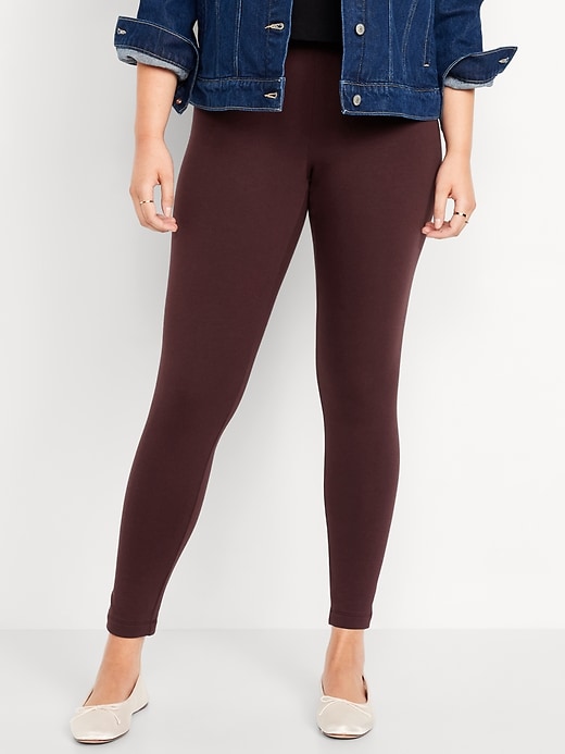 Image number 5 showing, High-Waisted Fleece-Lined Fashion Layering Leggingss