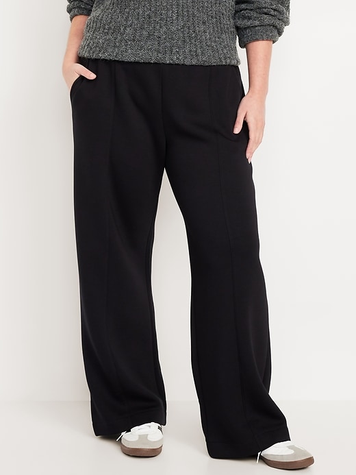 Image number 5 showing, High-Waisted Bounce Fleece Wide-Leg Sweatpants