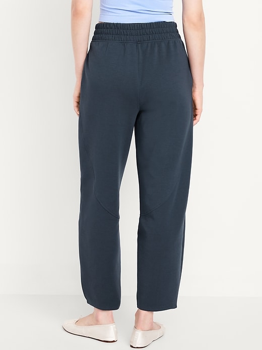 Image number 8 showing, High-Waisted Dynamic Fleece Barrel-Leg Sweatpants