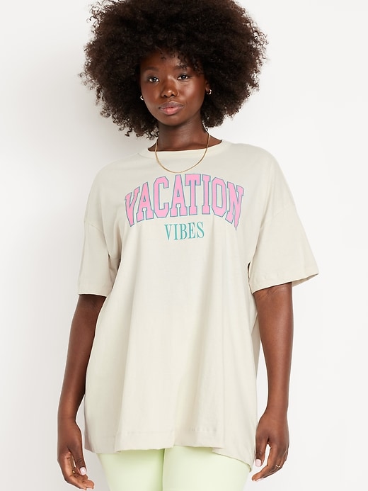 Image number 5 showing, Oversized EveryWear Graphic Tunic T-Shirt