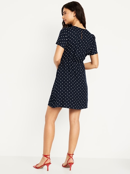 Image number 8 showing, Printed Crepe Mini Dress