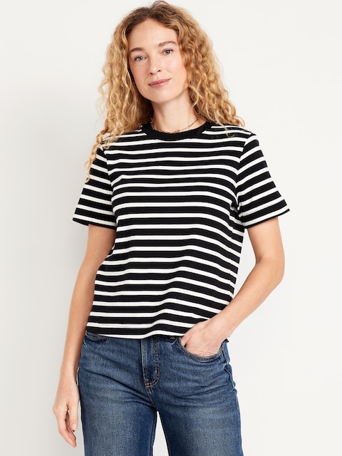 Heavyweight Striped Crew-Neck T-Shirt