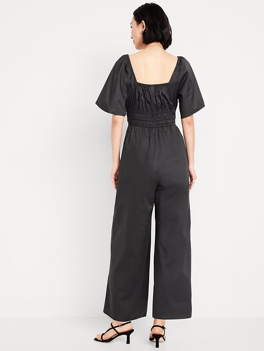 Image number 8 showing, Waist-Defined Smocked Jumpsuit