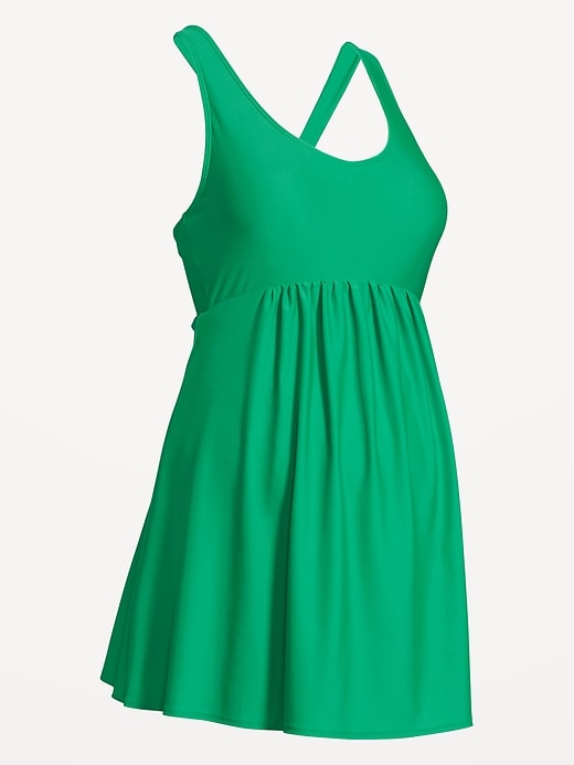 Image number 5 showing, Maternity Halter Swim Dress