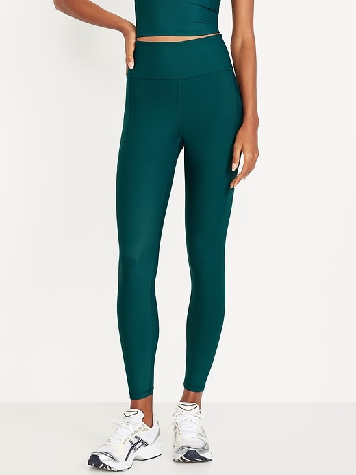 Image number 1 showing, High-Waisted PowerSoft 7/8 Pocket Leggings