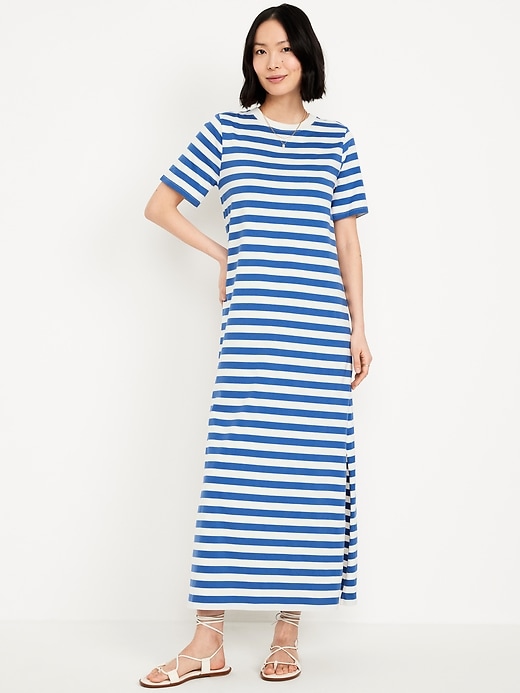 Image number 1 showing, Vintage Crew-Neck Maxi T-Shirt Dress