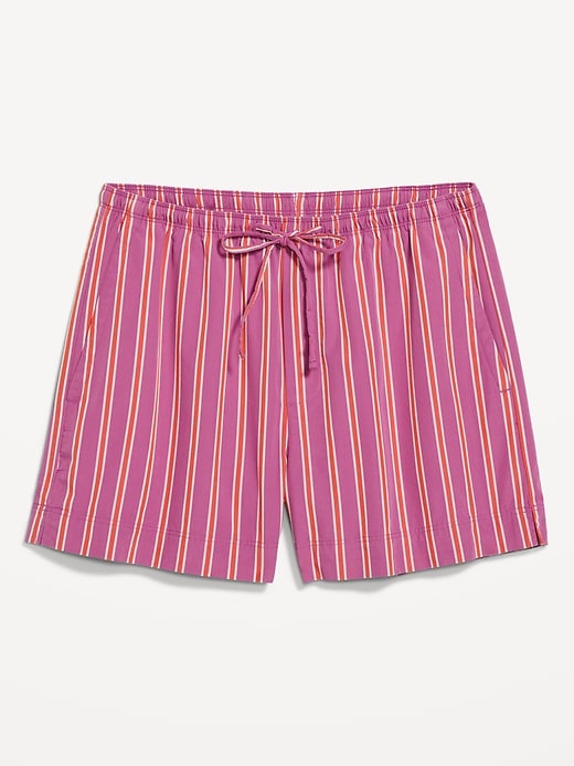 Image number 7 showing, High-Waisted Poplin Pull-On Shorts -- 3.5-inch inseam