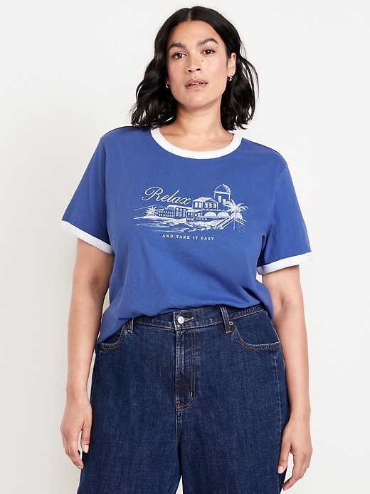 Image number 7 showing, EveryWear Graphic Ringer T-Shirt