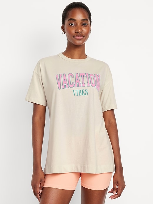 Image number 1 showing, Oversized EveryWear Graphic Tunic T-Shirt