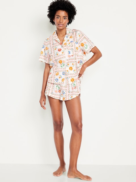 Poplin Pajama Short Set