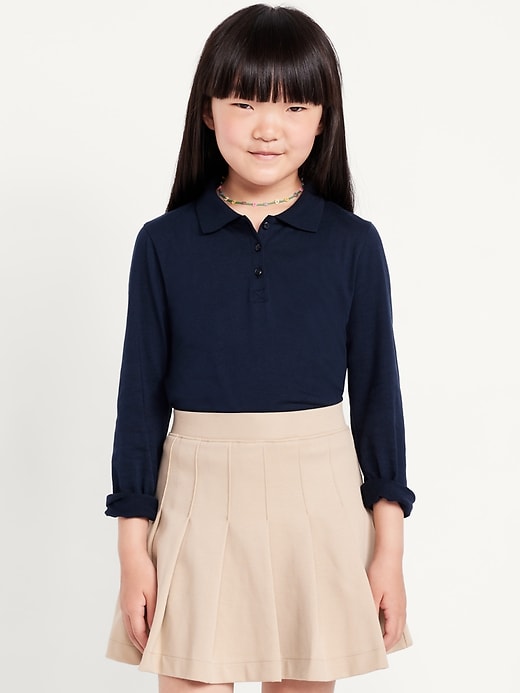 View large product image 1 of 1. School Uniform Jersey-Knit Polo Shirt for Girls